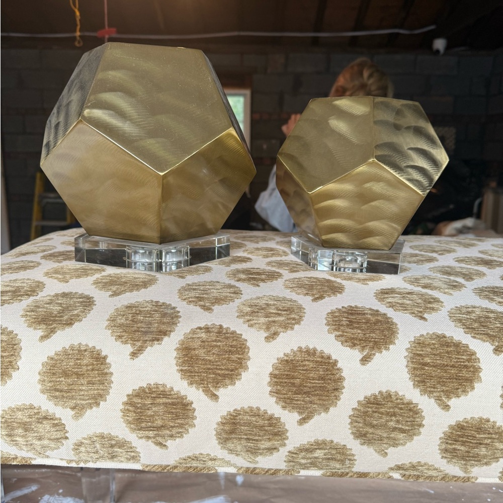 Gold Geometric Home Sculptures